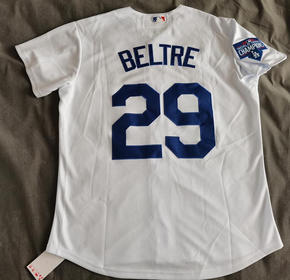 Men's Los Angeles Dodgers Adrian Beltre #29 White Replica Baseball Jersey