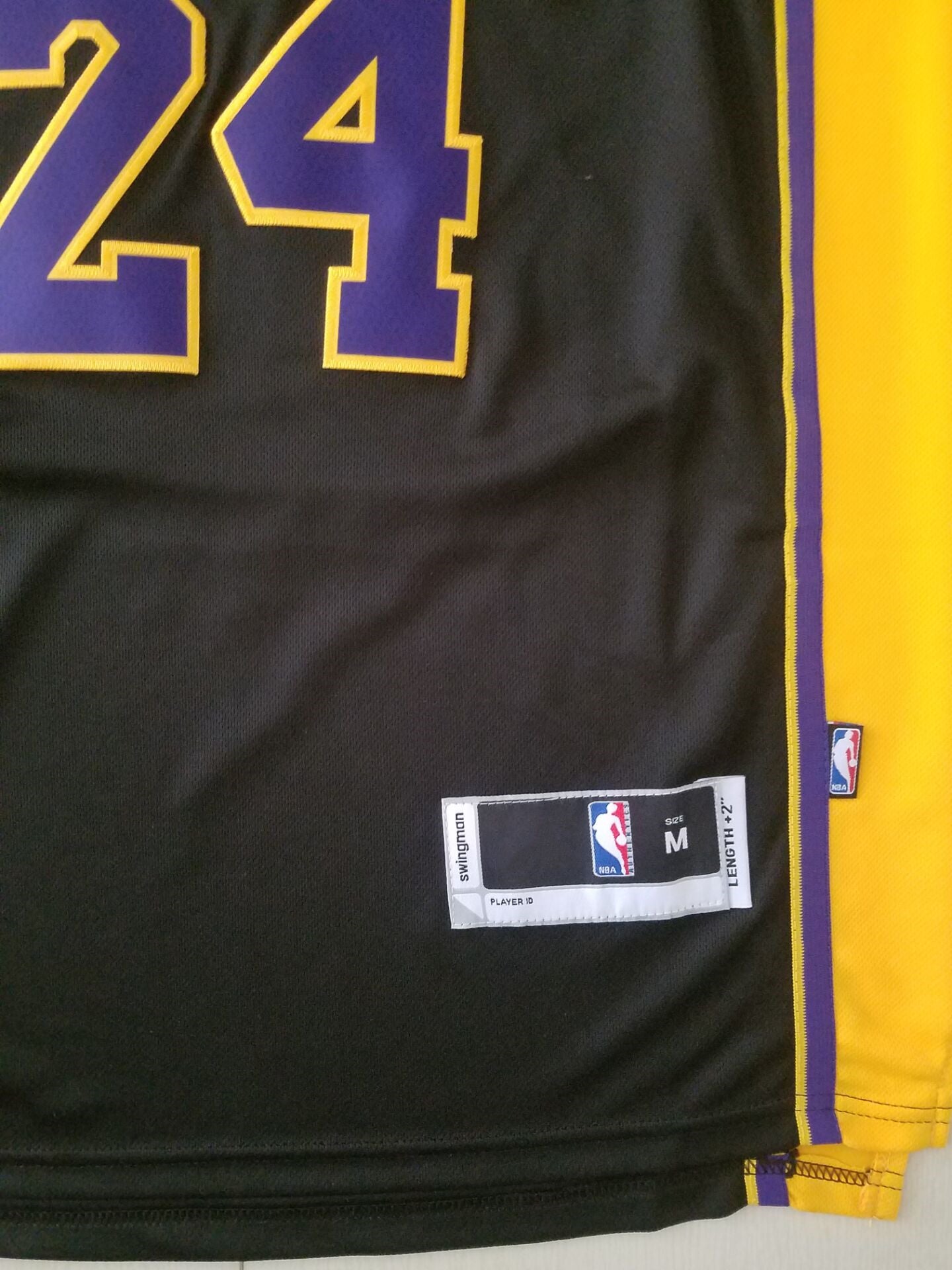 Men's Los Angeles Lakers Kobe Bryant #24 NBA Black Swingman Jersey