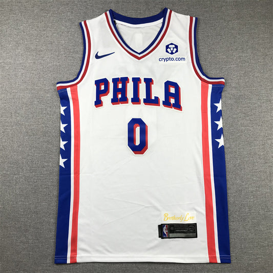 Men's Philadelphia 76ers Tyrese Maxey White Fastbreak Replica Player Jersey