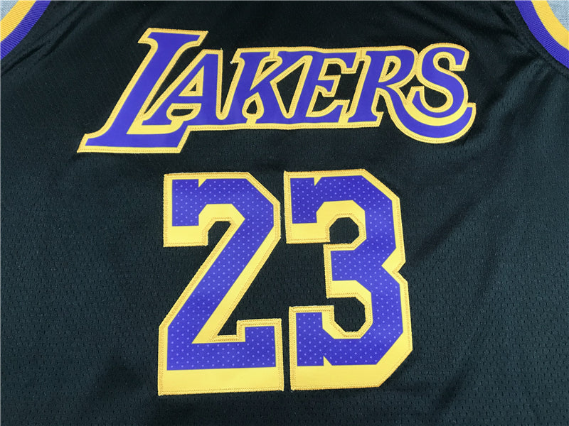 Men's Los Angeles Lakers LeBron James Black 2020/21 Swingman Player Jersey