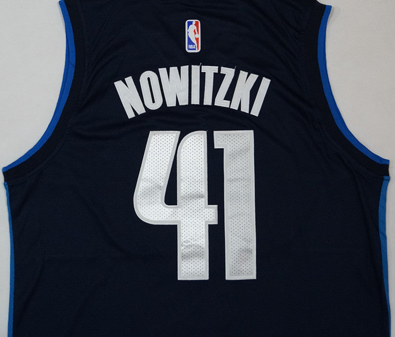 Men's Dallas Mavericks Dirk Nowitzki #41 NBA Replica Swingman Jersey -Retro Blue