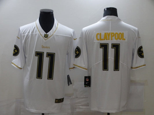 Men's Pittsburgh Steelers Chase Claypool #11 White Alternate Game Jersey