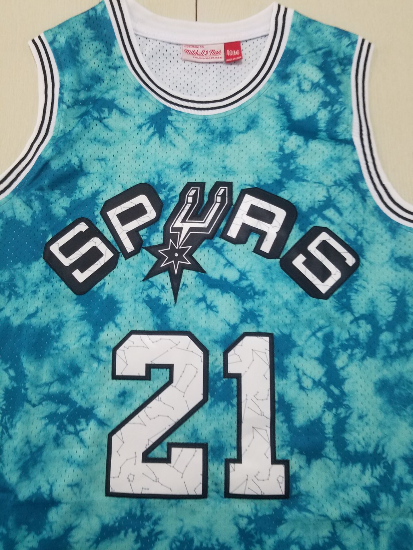 Men's San Antonio Spurs Tim Duncan #21 Blue Galaxy Swingman Jersey