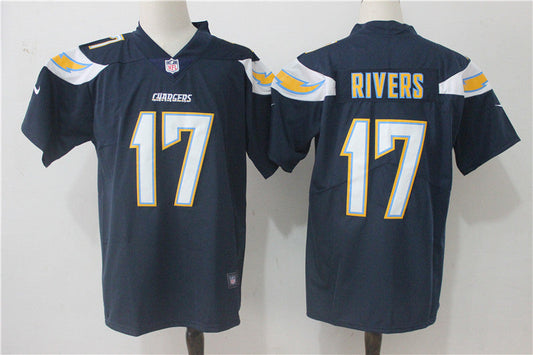 Men's Los Angeles Chargers Philip Rivers #17 Navy Game Jersey