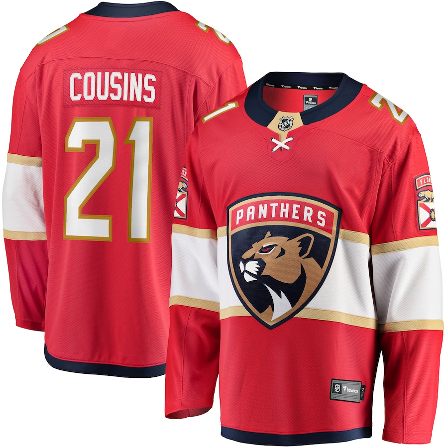 Men's Florida Panthers Nick Cousins #21 Red Player Jersey