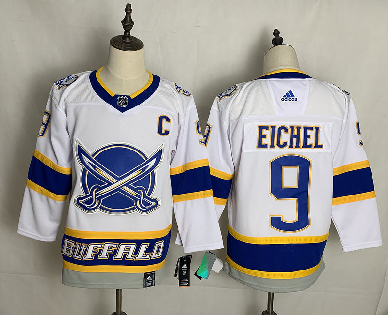 Men's Buffalo Sabres Jack Eichel #9 White Player Game Jersey