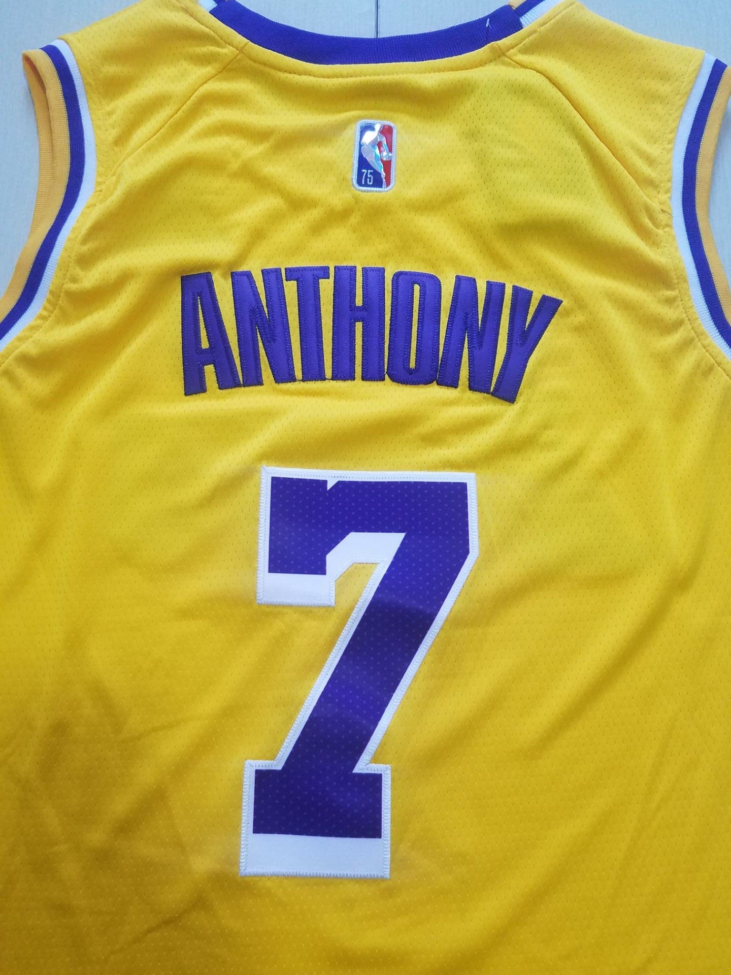 Men's Los Angeles Lakers Carmelo Anthony Gold 2021/22 Fast Break Replica Jersey