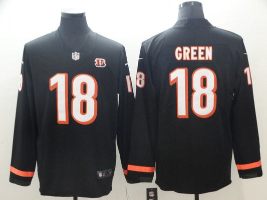 Men's Cincinnati Bengals A.J. Green #18 Black Player Game Jersey