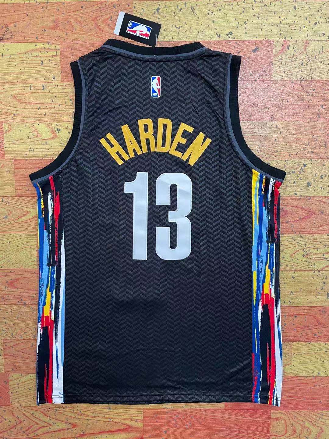 Men's Brooklyn Nets James Harden Black 2020/21 Fashion Jersey - City Edition