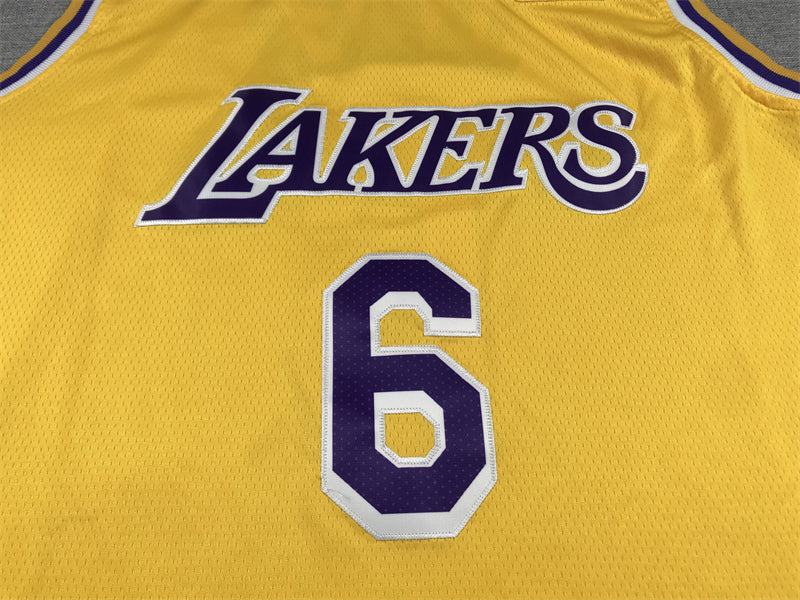 Men's Los Angeles Lakers LeBron James #6 Gold 2022/23 Swingman Jersey - Icon Edition