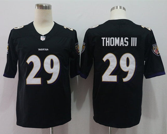 Men's Baltimore Ravens Earl Thomas III #29 Black Game Jersey