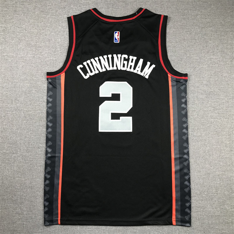 Men's Detroit Pistons Cade Cunningham #2 Black 2023/24 Swingman Jersey - City Edition