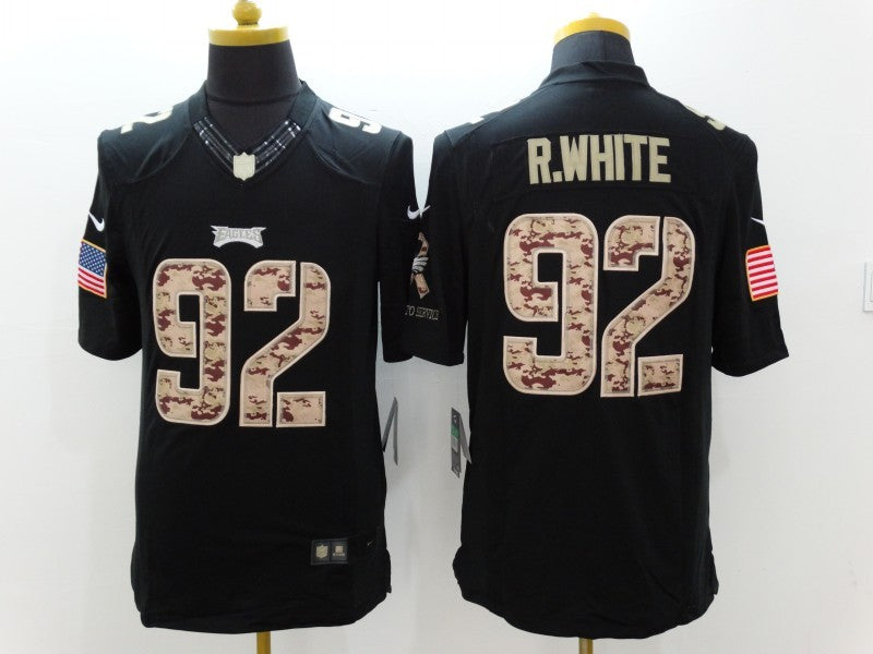 Men's Philadelphia Eagles Reggie White #92 Black Game Player Jersey