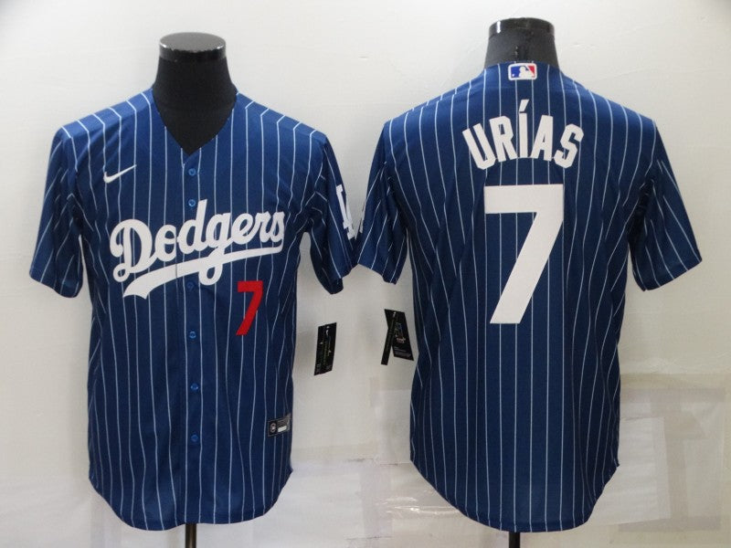 Men's Los Angeles Dodgers Julio Urias #7 Blue Fashion Baseball Jersey