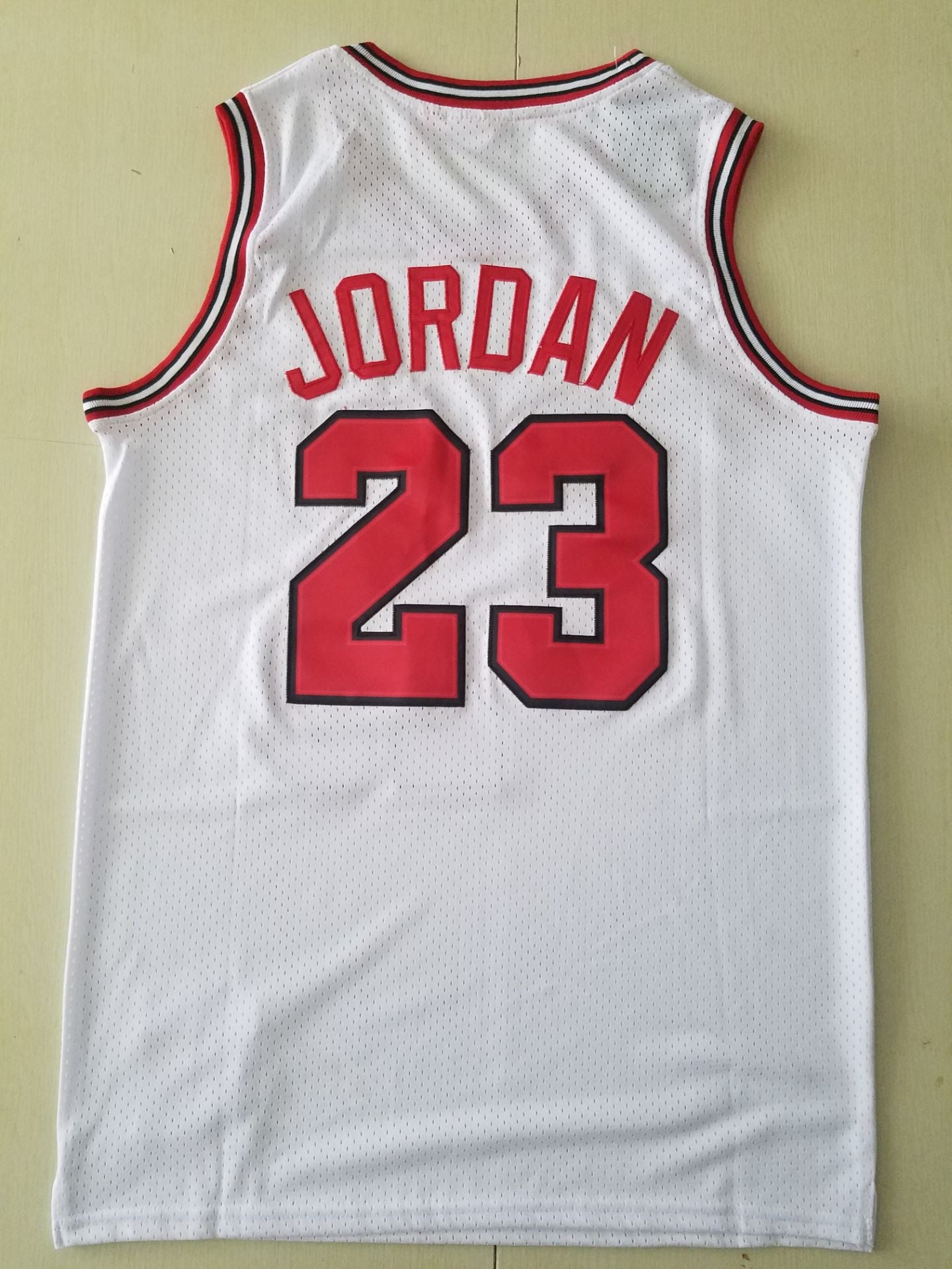 Men's Chicago Bulls Michael Jordan White 1984-85 Hardwood Classics Jersey