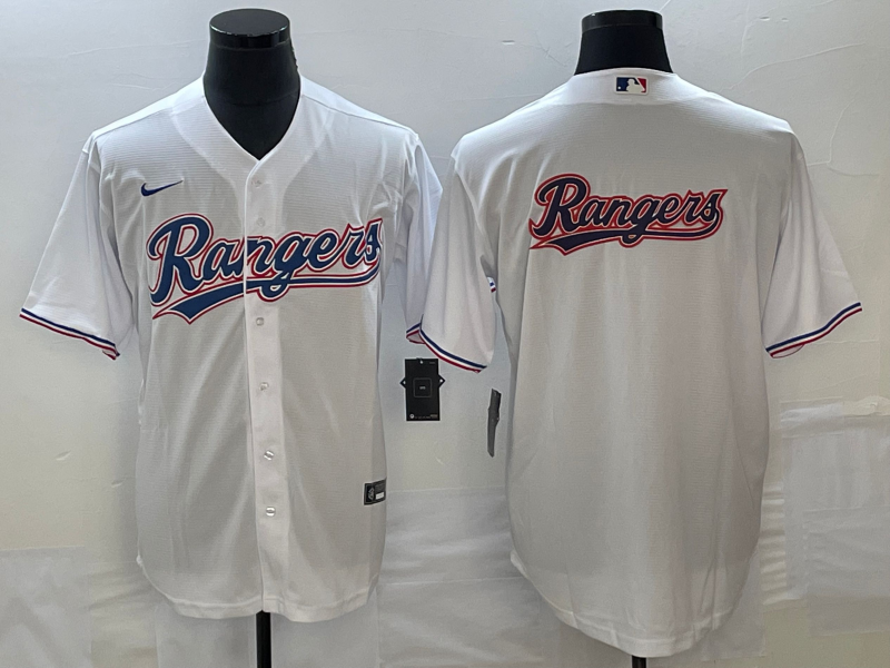 Men's Texas Rangers White Home Replica Player Jersey