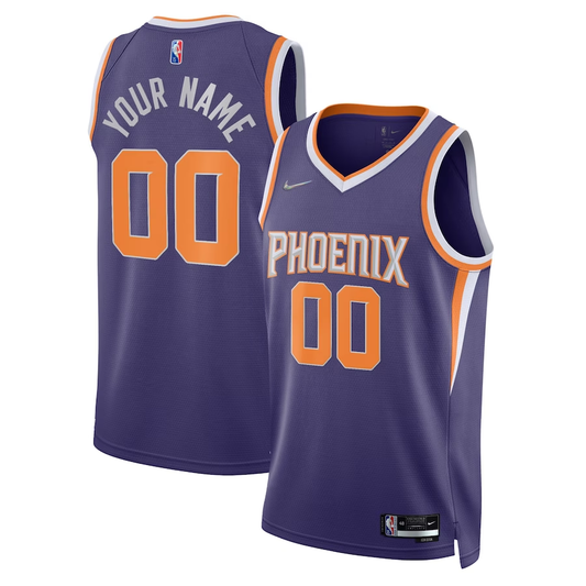 Men's Phoenix Suns Purple 2021/22 Diamond Swingman Custom Jersey - Icon Edition