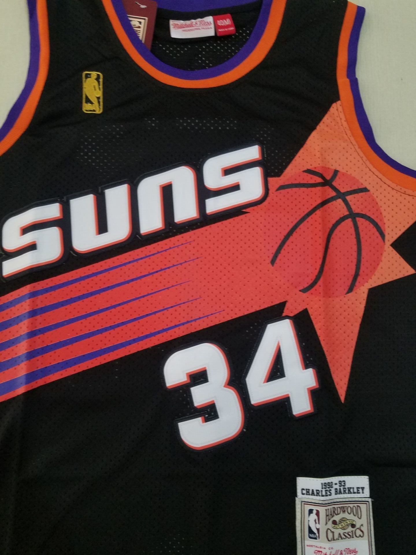 Men's Phoenix Suns Charles Barkley #34 Black 1992-93 Swingman Jersey