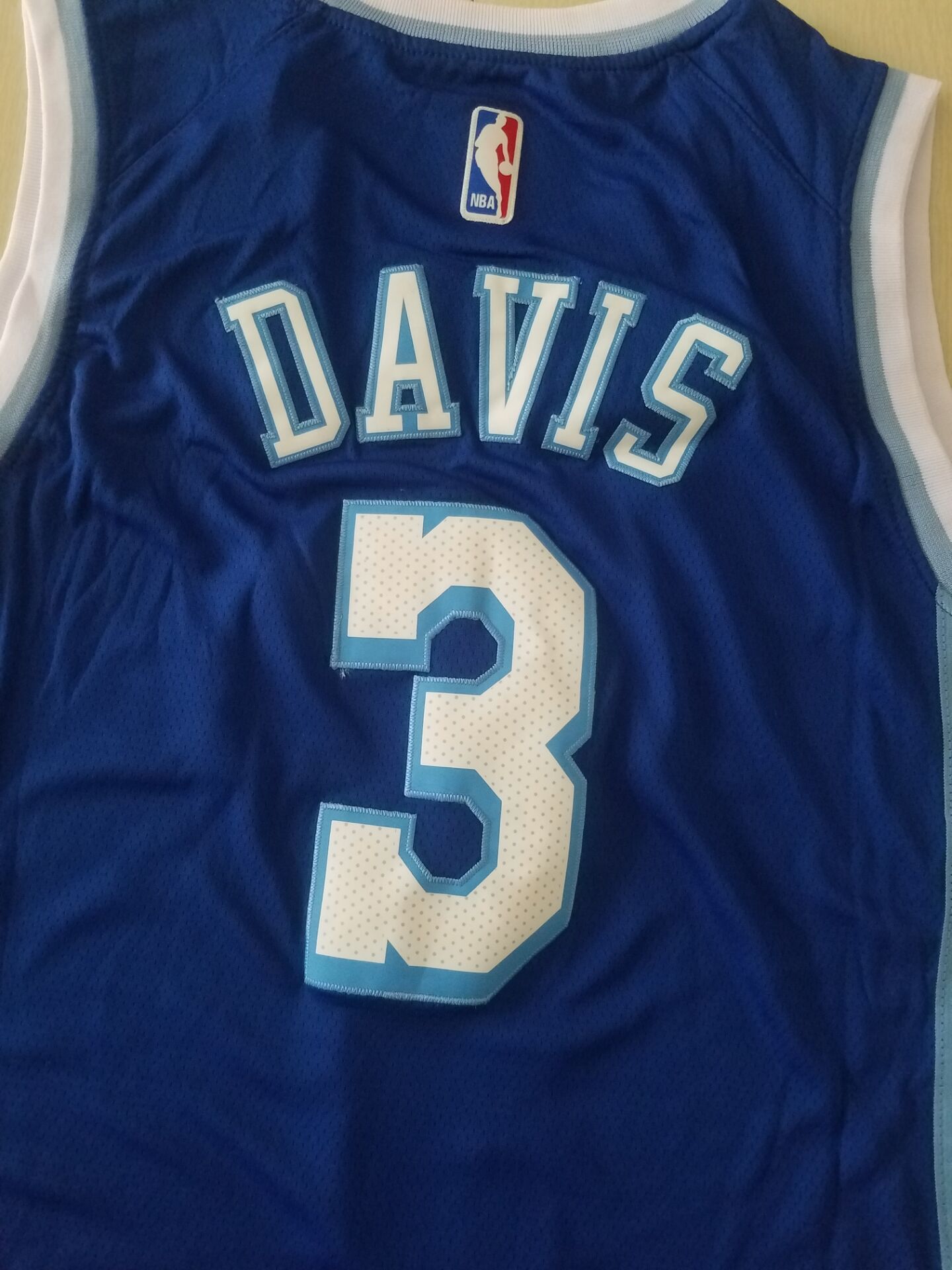 Men's Los Angeles Lakers Anthony Davis Blue #3 NBA Swingman Jersey