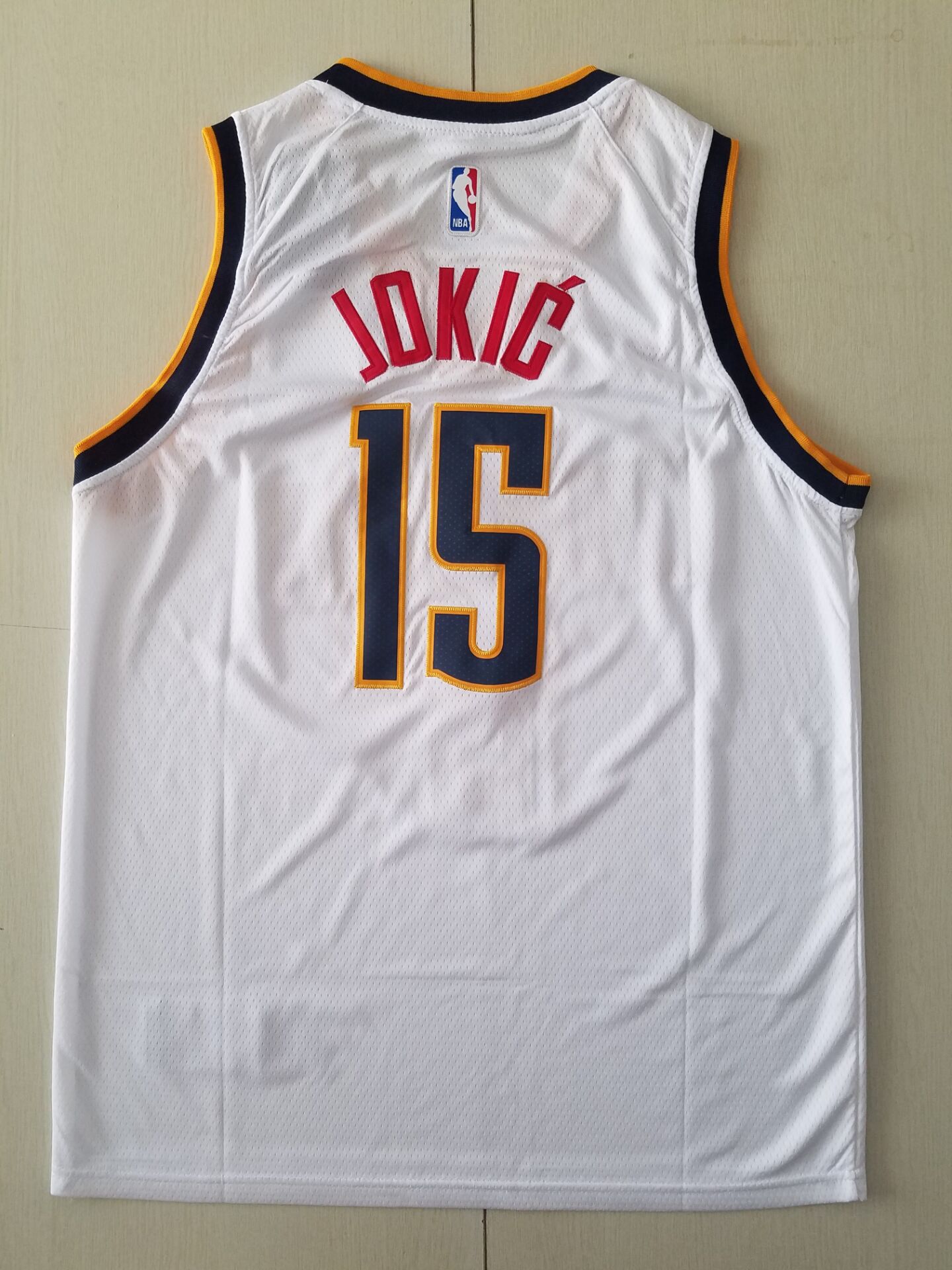 Men's Denver Nuggets Nikola Jokic #15 NBA White 2020/21 Swingman Jersey