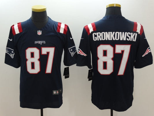 Men's New England Patriots Rob Gronkowski #87 Navy Game Player Jersey