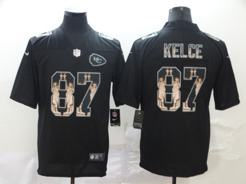 Men's Kansas City Chiefs Travis Kelce #87 Black Game Player Jersey