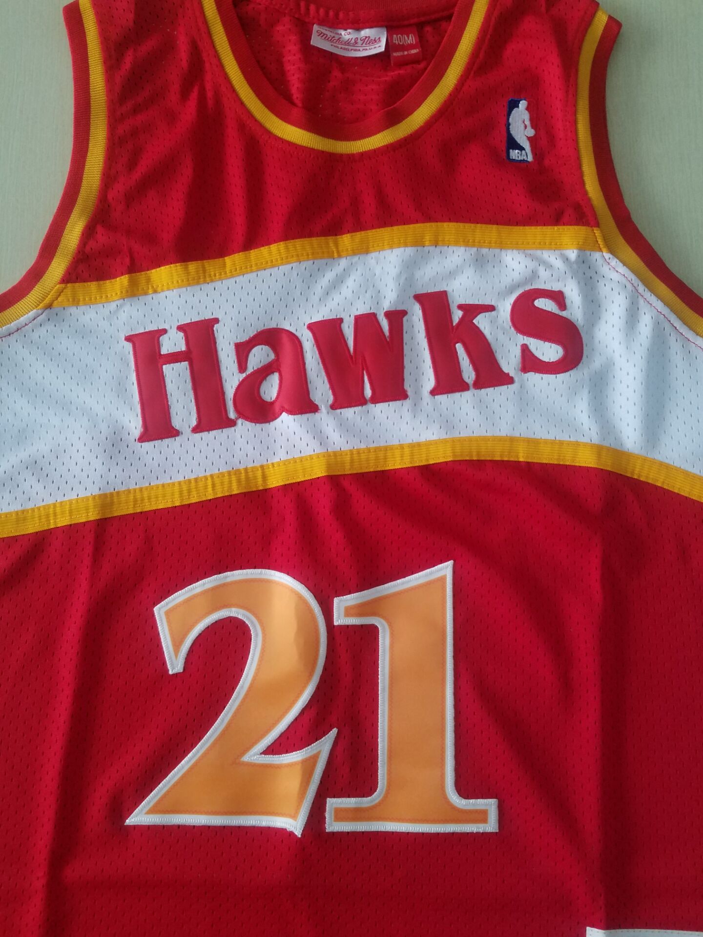 Men's Atlanta Hawks Dominique Wilkins 1986-87 Red Hardwood Classics Swingman Jersey