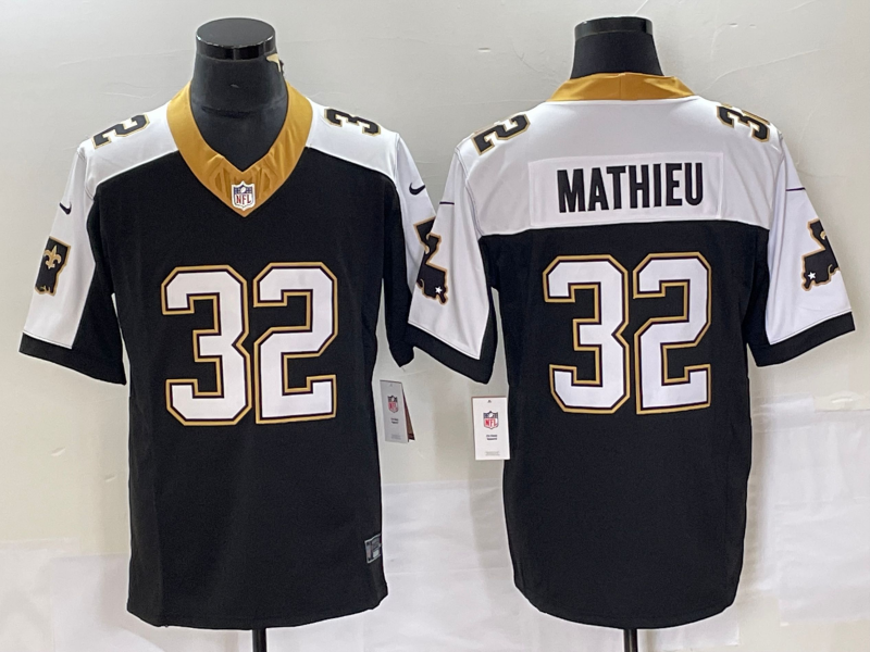 Men's New Orleans Saints Tyrann Mathieu #32 Black Player Alternate Game Jersey