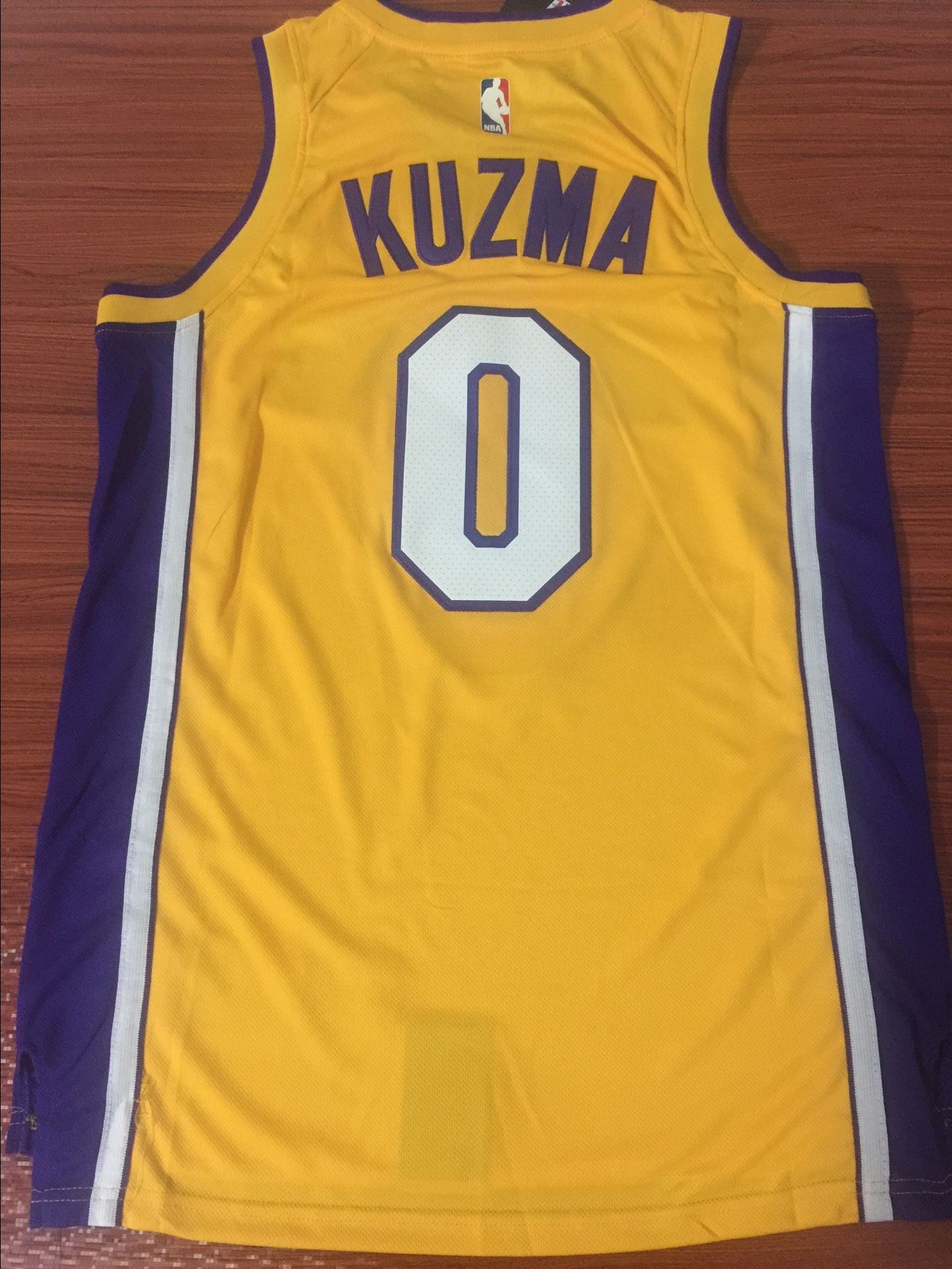 Men's Los Angeles Lakers Kyle Kuzma #0 NBA Yellow Swingman Jersey