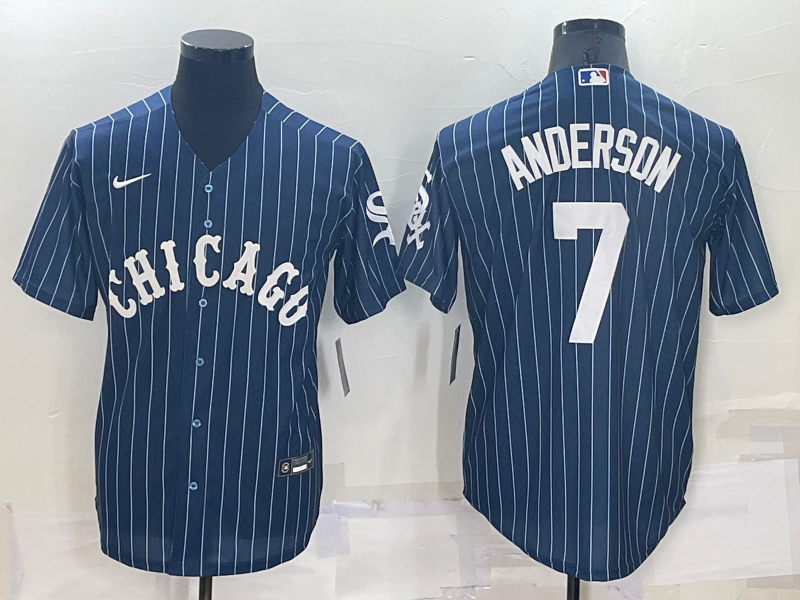 Men's Chicago White Sox Tim Anderson #7 Blue Replica Baseball Jersey