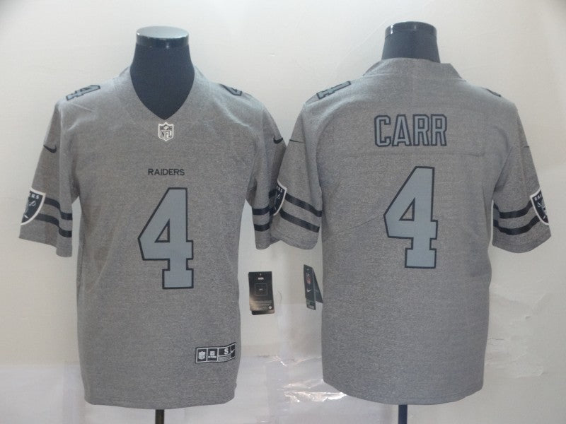 Men's Las Vegas Raiders Derek Carr #4 Gray Game Jersey