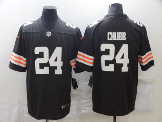 Men's Cleveland Browns Nick Chubb #24 Brown Game Player Jersey