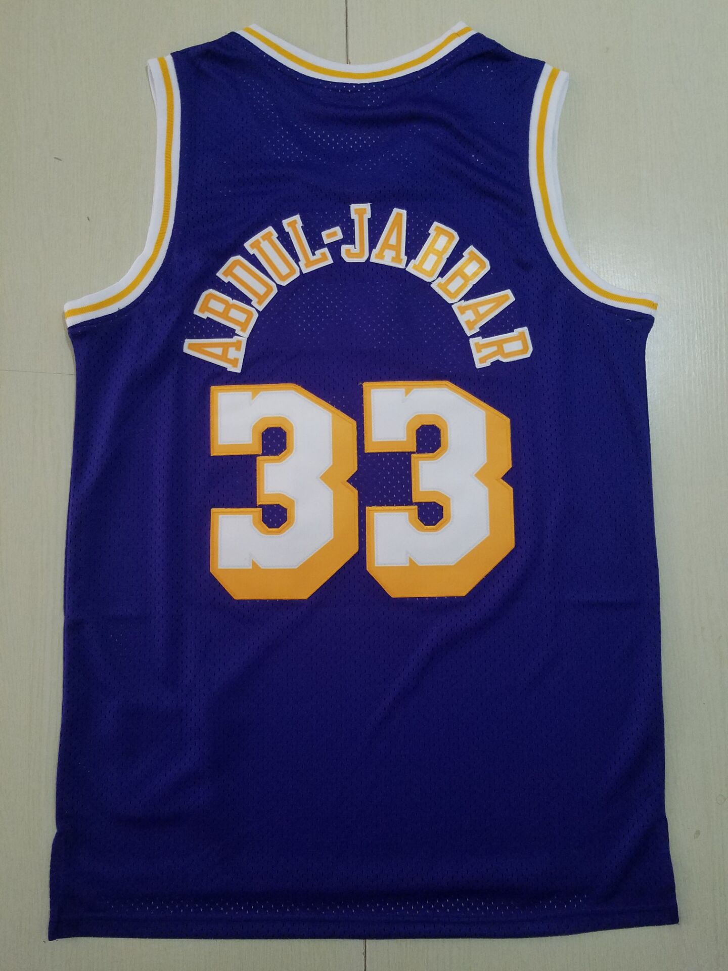 Men's Los Angeles Lakers Kareem Abdul-Jabbar Hardwood Classics Swingman Jersey