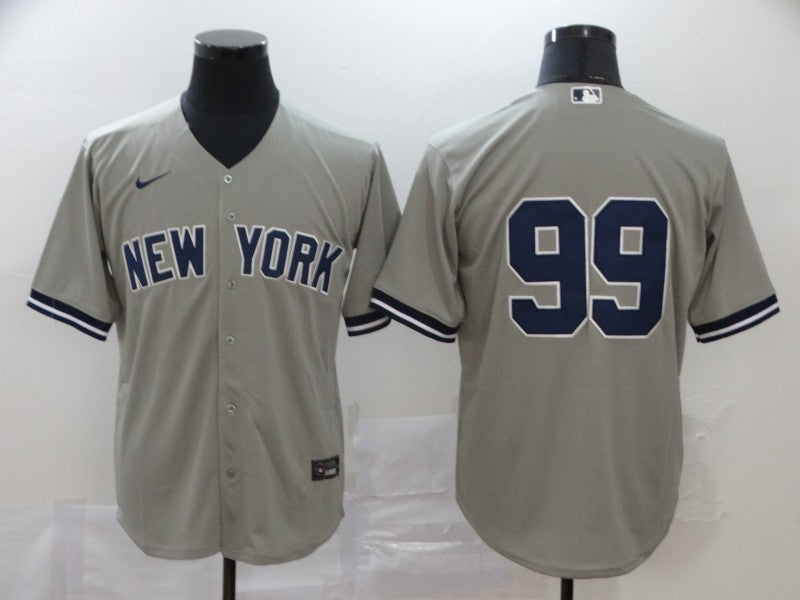 Men's New York Yankees Aaron Judge #99 Gray Replica Player Name Jersey