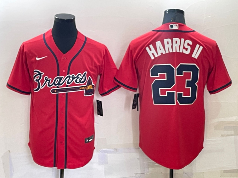 Men's Atlanta Braves Michael Harris II #23 Red Replica Baseball Jersey