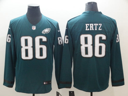 Men's Philadelphia Eagles Zach Ertz #86 Midnight Green Team Game Jersey