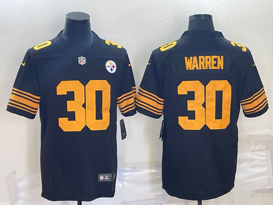 Men's Pittsburgh Steelers Jaylen Warren #30 Black Vapor F.U.S.E. Limited Jersey