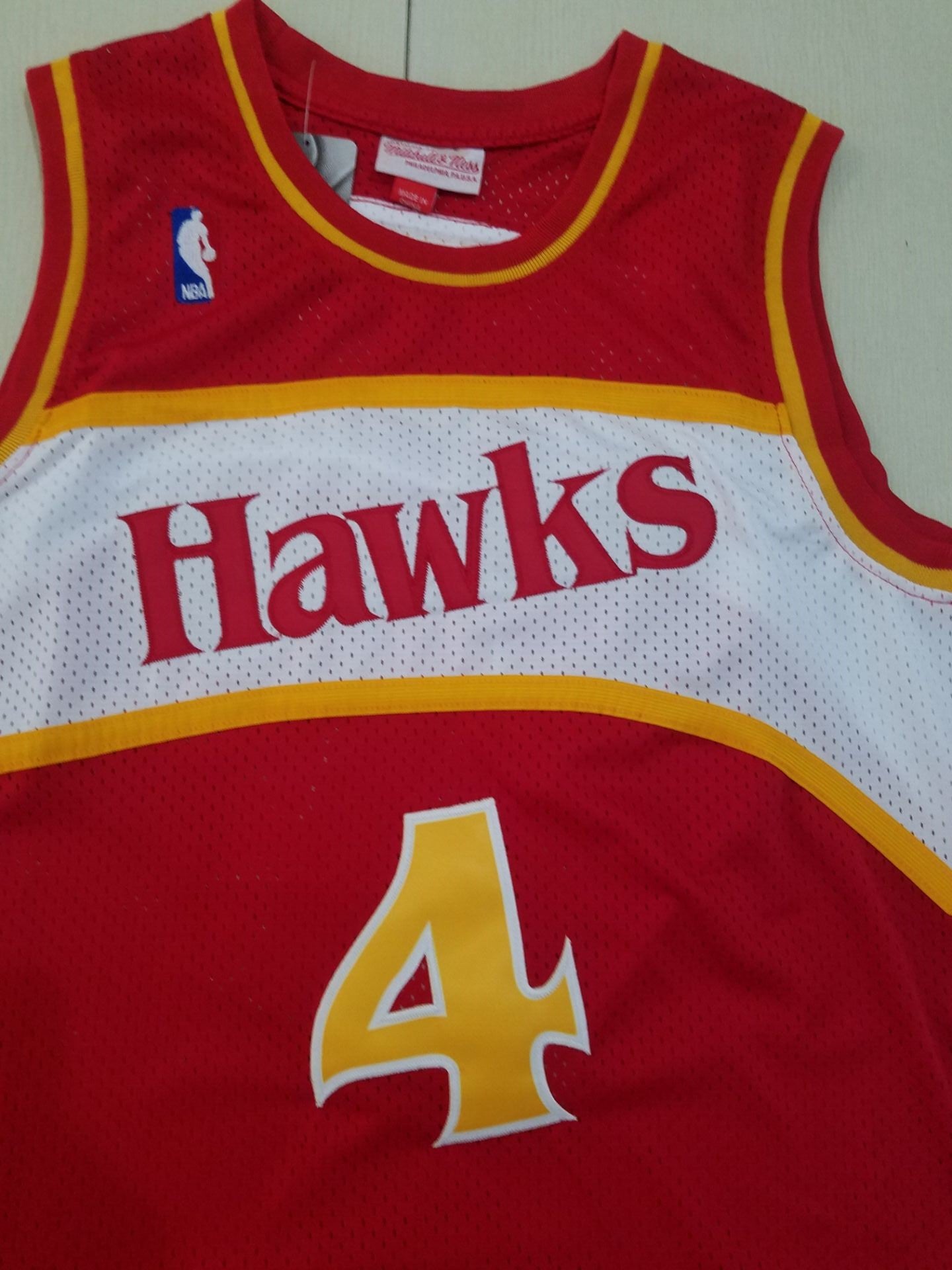 Men's Atlanta Hawks Spud Webb Red 1986-87 Hardwood Classics Swingman Jersey