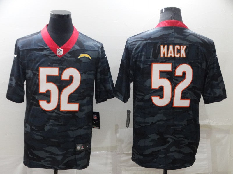 Men's Los Angeles Chargers Khalil Mack #52 Grey Camouflage Game Jersey