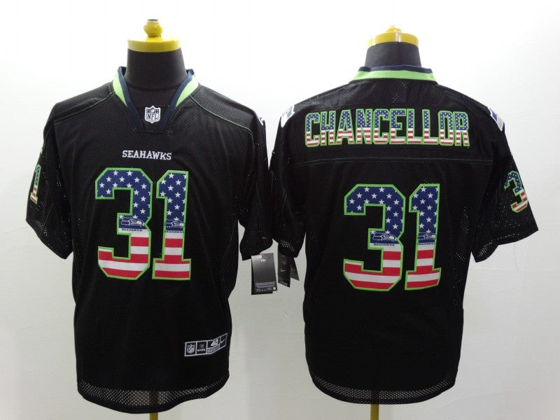 Men's Seattle Seahawks Kam Chancellor #31 Black Game Jersey