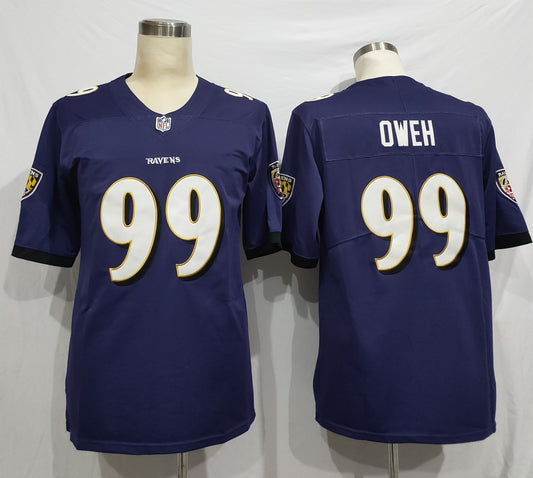 Men's Baltimore Ravens Odafe Oweh #99 Purple Vapor Limited Jersey