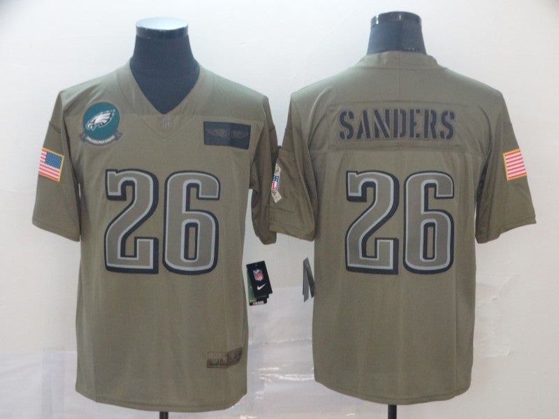 Men's Philadelphia Eagles Miles Sanders #26 Brown Game Jersey