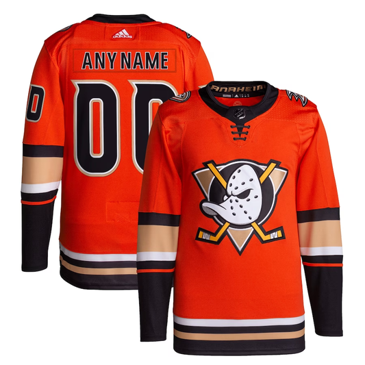 Men's Anaheim Ducks Orange Alternate Primegreen Authentic Pro Custom Jersey