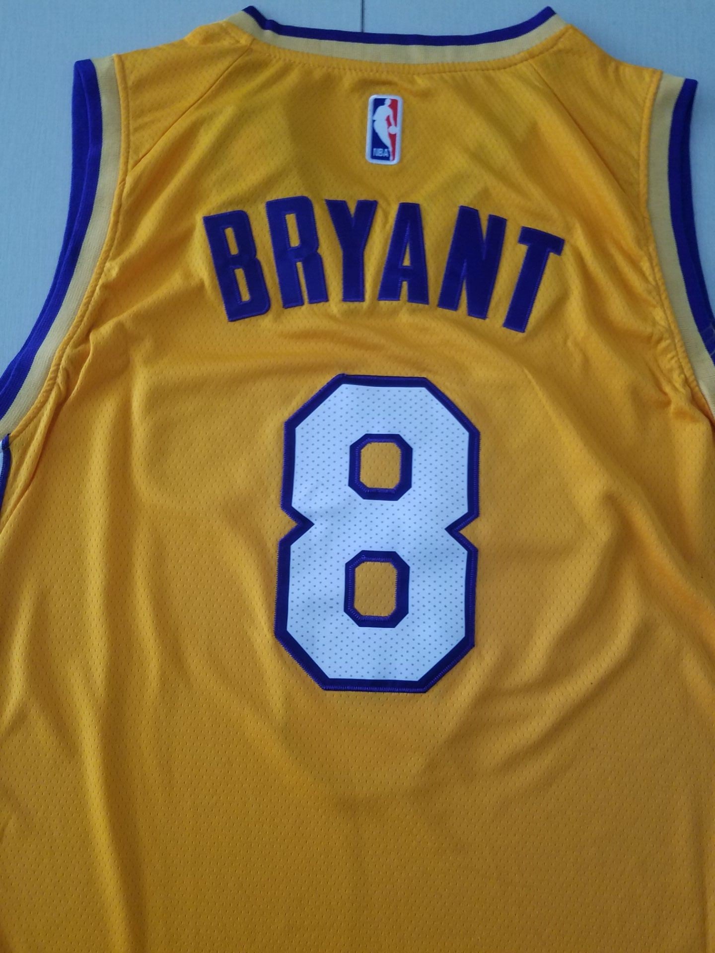 Men's Los Angeles Lakers Kobe Bryant Yellow #8 Swingman Player Jersey