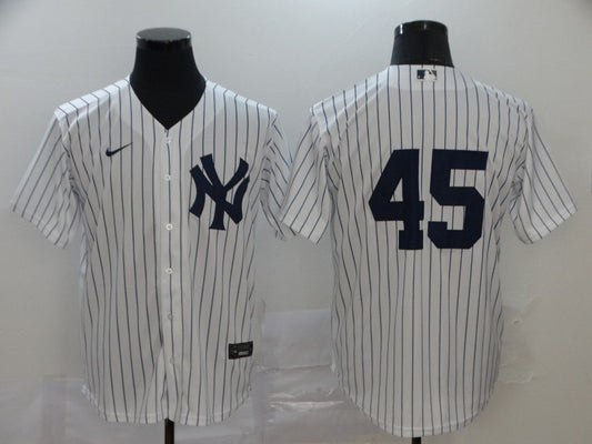 Men's New York Yankees Gerrit Cole #45 White Replica Player Name Jersey