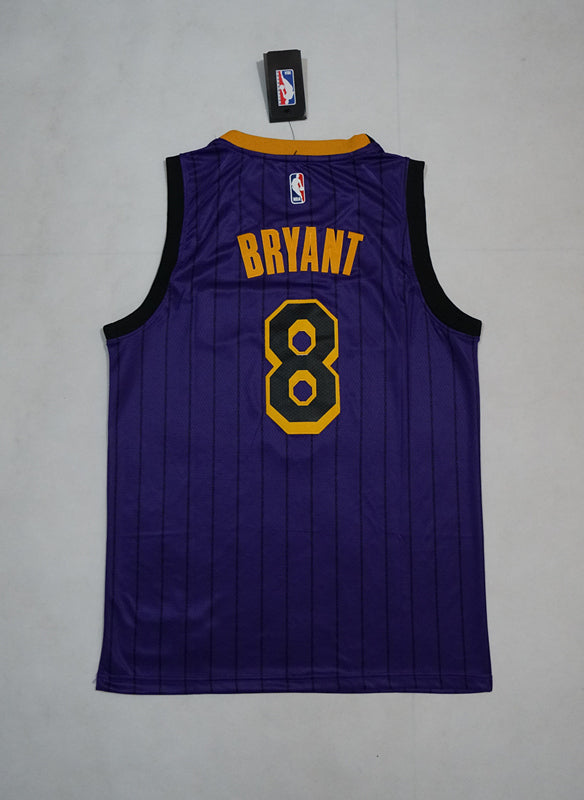 Men's Los Angeles Lakers Kobe Bryant #8 Purple Classics Authentic Player Jersey