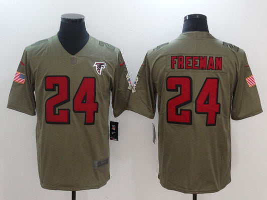 Men's Atlanta Falcons Devonta Freeman #24 Brown Game Jersey