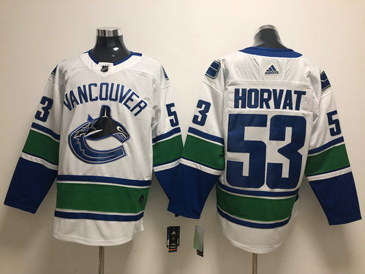 Men's Vancouver Canucks Bo Horvat #53 White Breakaway Jersey