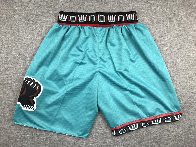 Men's Memphis Grizzlies Turquoise Hardwood Classics Basketball Shorts