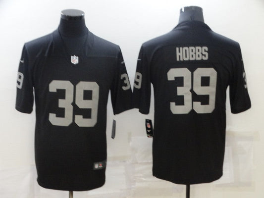 Men's Las Vegas Raiders Nate Hobbs #39 Black Game Jersey